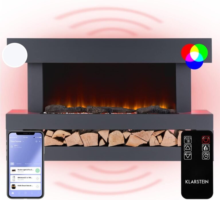 Klarstein – Cheminée électrique effet flamme 2000W